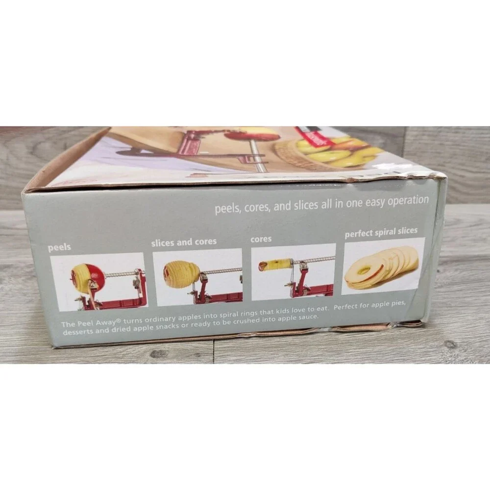 Amco Houseworks Peel Away Apple Peeler Corer Slicer Heavy Duty Clamp Style New